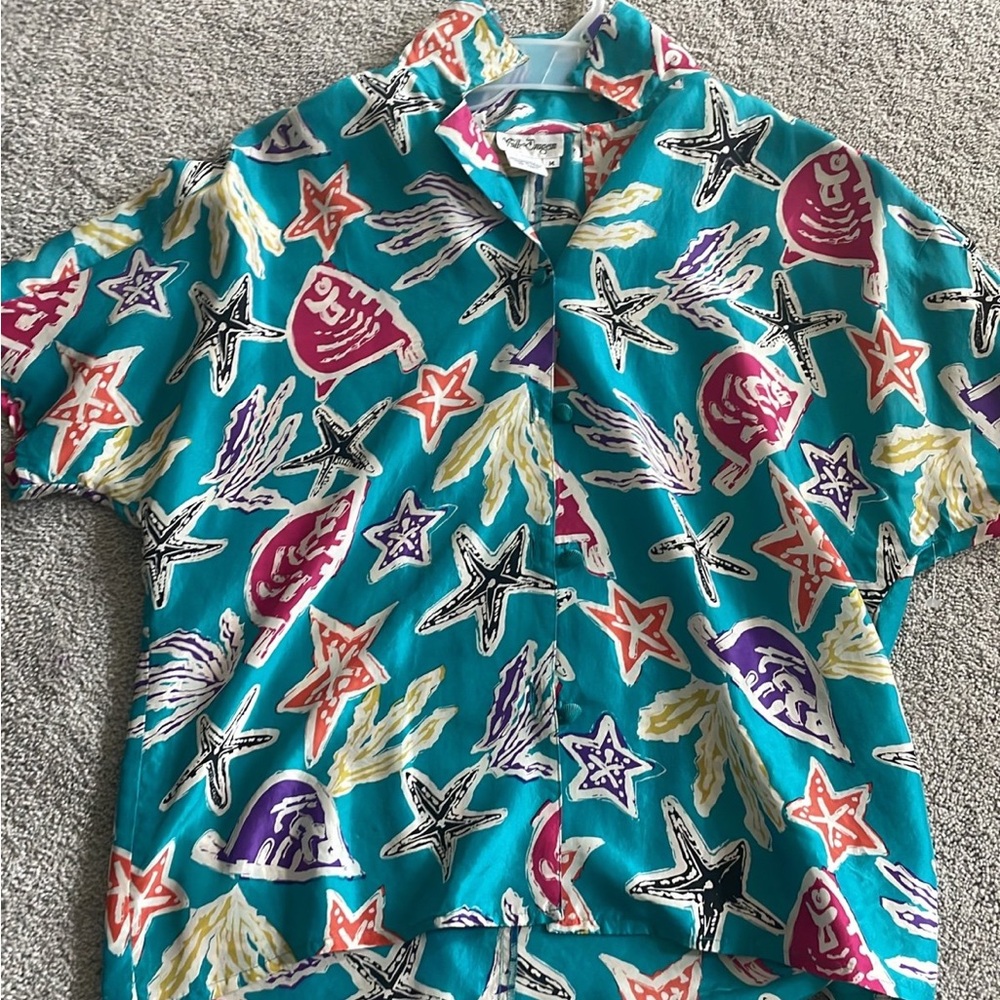 Silk dragon silk button up